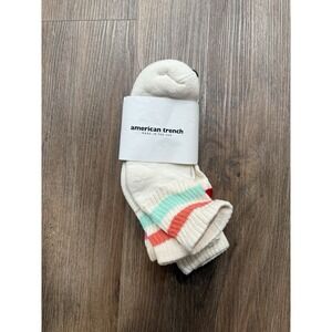 NWT American Trench Retro Quarter Crew Cotton Socks Women's Size 6-10